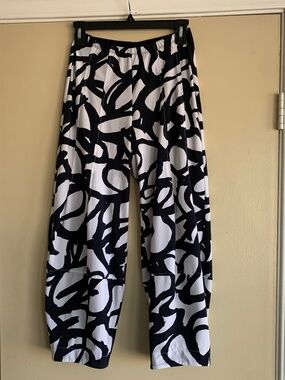Porto San Francisco Graphic Print Buster Pants Sz.0 Pull On Elastic Waist